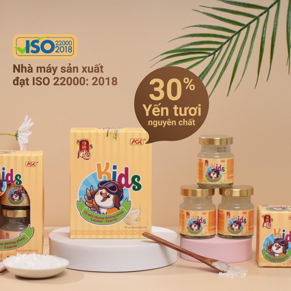 Yến Kiều Kids - Yến sào chưng sẵn cho trẻ em - Set 4 lọ