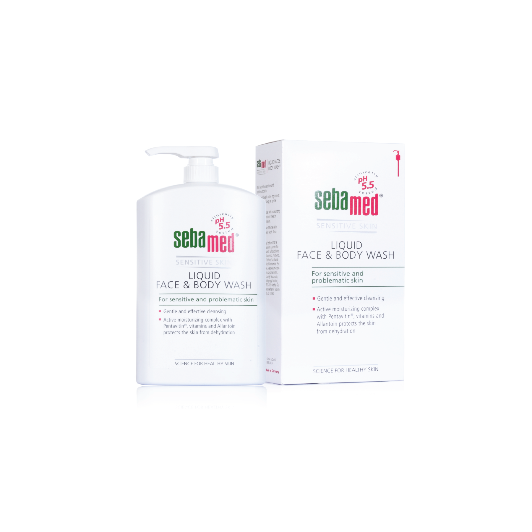 Sữa rửa mặt và tắm toàn thân cho da nhạy cảm Sebamed pH5.5 (1000ml)