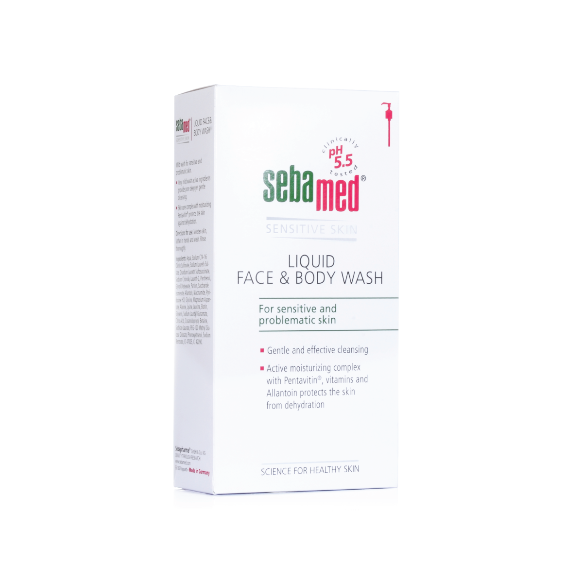 Sữa rửa mặt và tắm toàn thân cho da nhạy cảm Sebamed pH5.5 (1000ml)