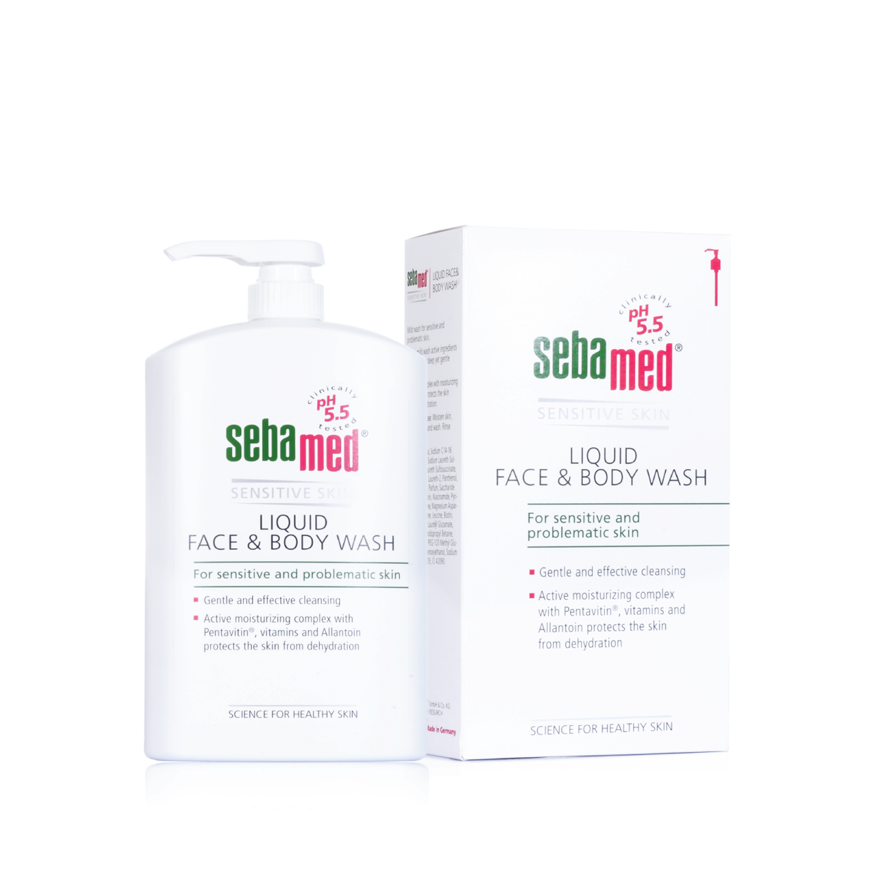 Sữa rửa mặt và tắm toàn thân cho da nhạy cảm Sebamed pH5.5 (300ml)