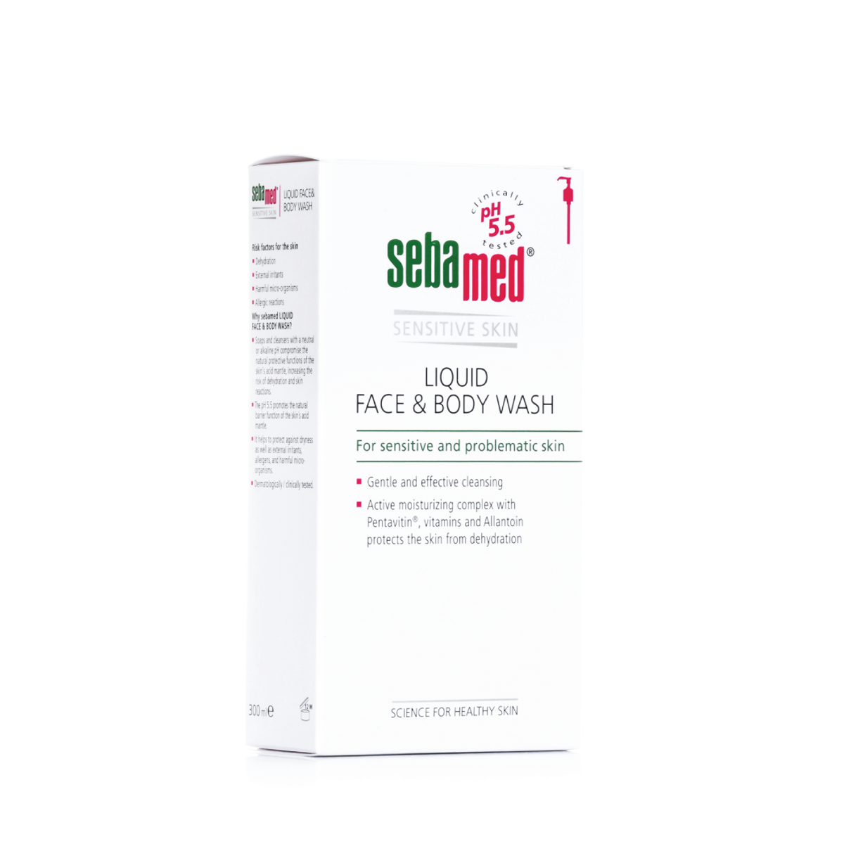 Sữa rửa mặt và tắm toàn thân cho da nhạy cảm Sebamed pH5.5 (300ml)