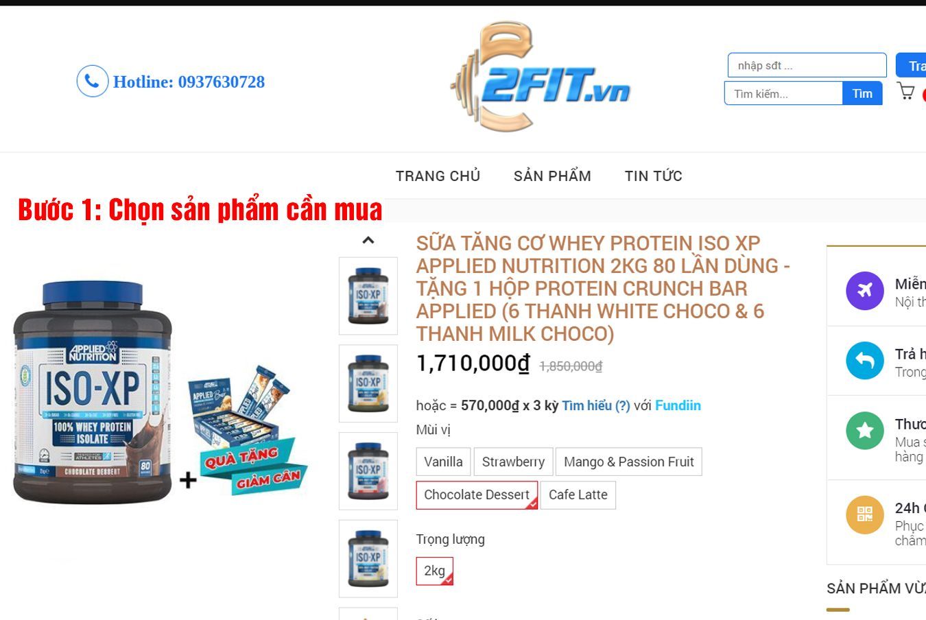 hướng dẫn thanh toán trả góp fundiin