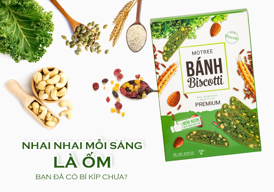 Bánh ăn kiêng không đường Biscotti Motree