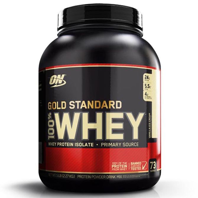 SỮA TĂNG CƠ WHEY PROTEIN GOLD STANDARD 100% WHEY ON 5LBS 73 LẦN DÙNG - Vanilla Ice Cream - 2.27kg