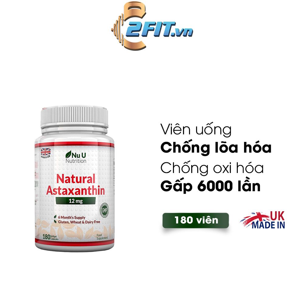 Nu U Nutrition ASTAXANTHIN 12MG 180 Viên