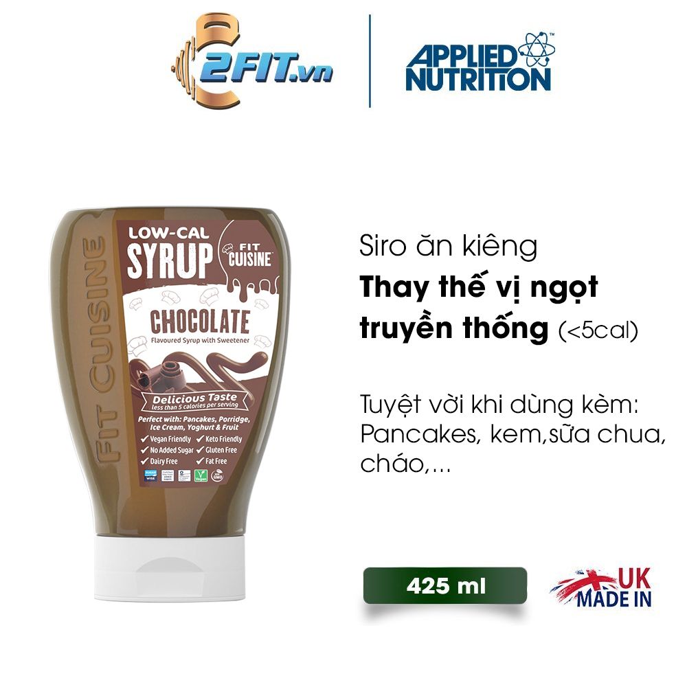 Applied Nutrition Fit Cuise Low-Cal Syrup Siro Cho Người Ăn Kiêng 425ml