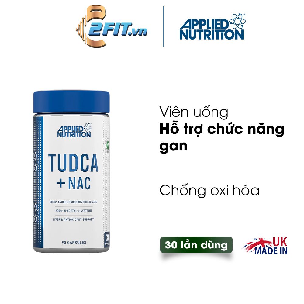 Applied Nutrition Tudca + Nac Viên Uống Hỗ Trợ Chức Năng Gan