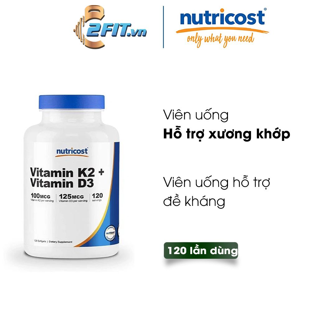 Nutricost Vitamin K2 + D3 120 viên