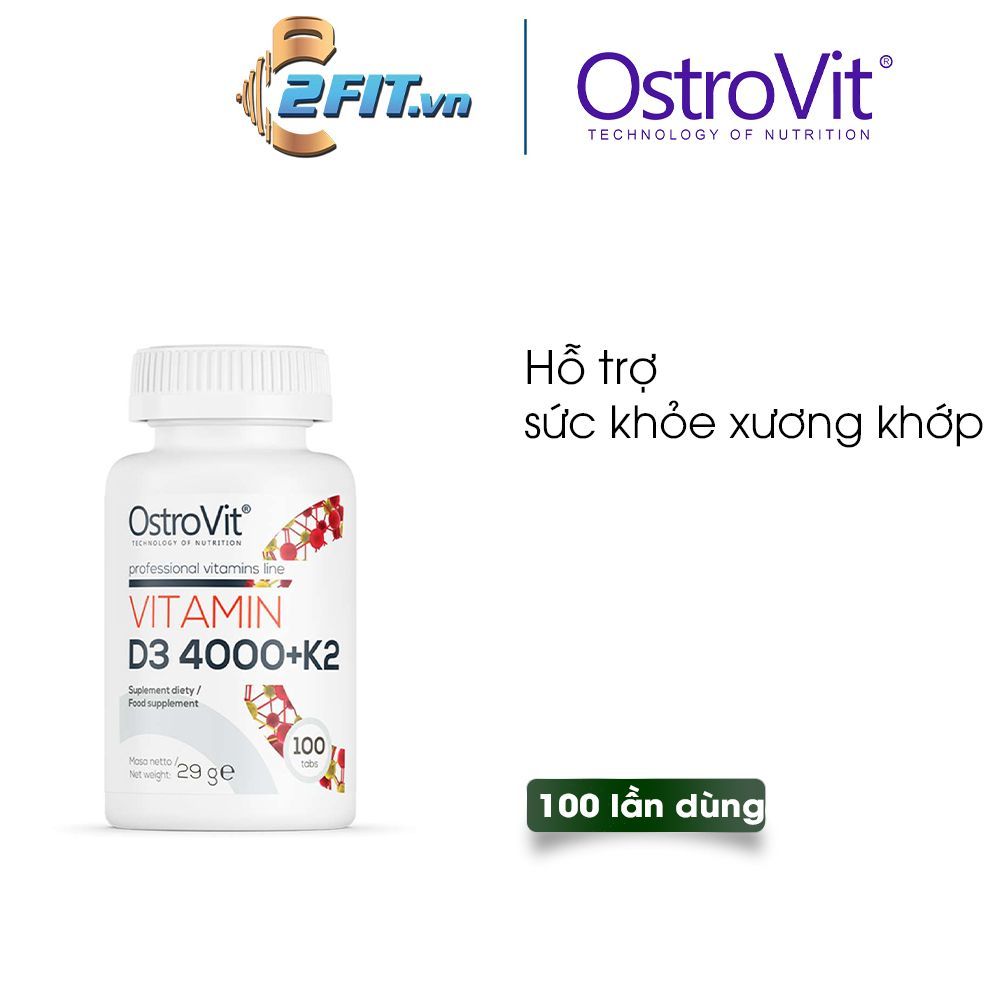 Ostrovit Vitamin D3 4000 + K2 100 viên