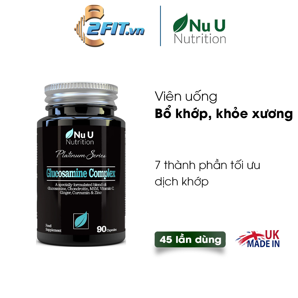 Nu U Nutrition Glucosamine Complex với 7 thành phần tối ưu bổ khớp