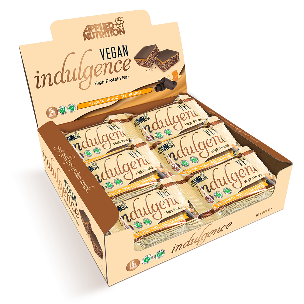 Applied Nutrition Bánh Ăn Kiêng Vegan Indulgence Protein Bar 50G (Hộp 12 thanh)