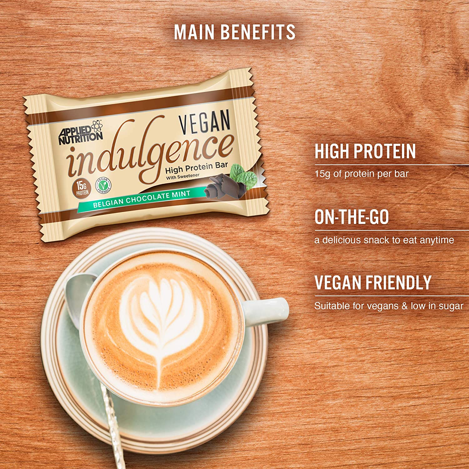 Applied Nutrition Bánh Ăn Kiêng Vegan Indulgence Protein Bar 50G (Hộp 12 thanh)