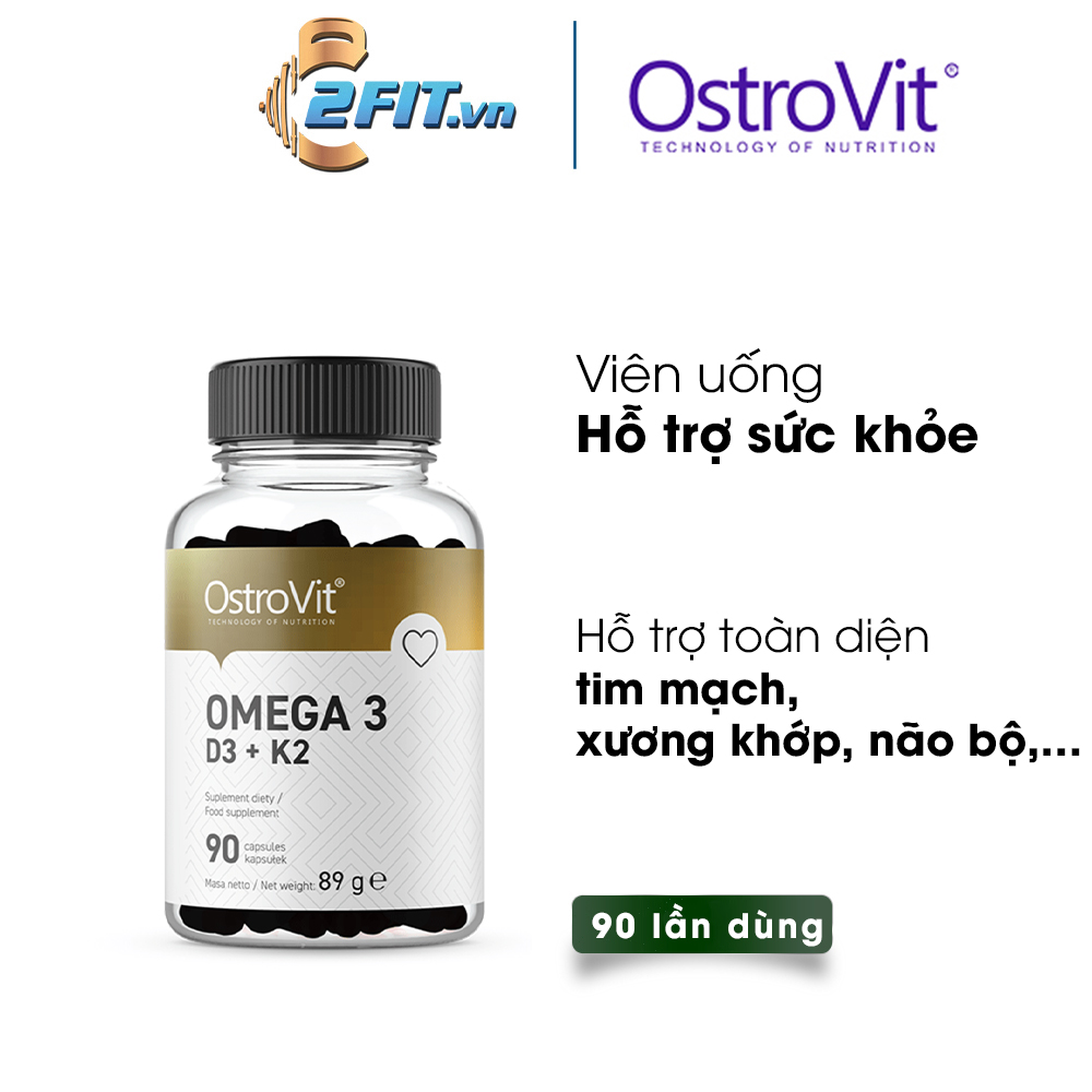 Omega 3 D3 + K2 90 viên Ostrovit