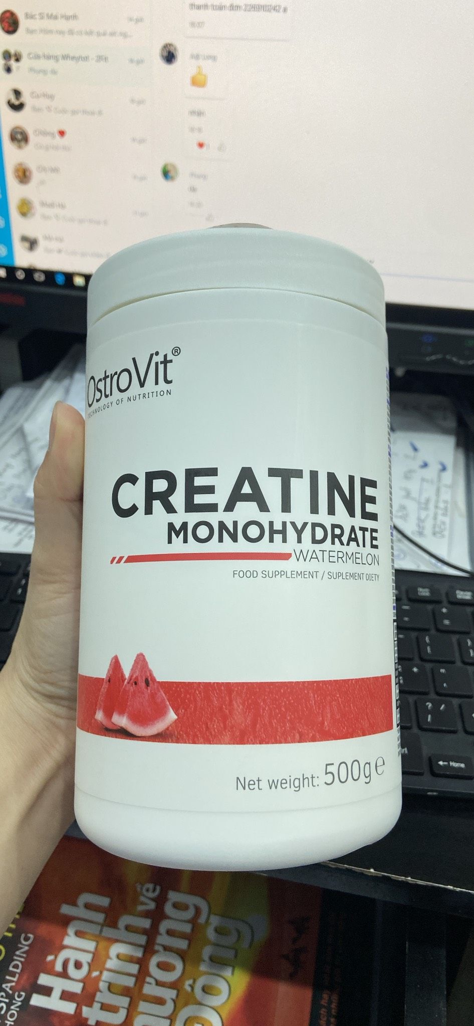 OstroVit Creatine Monohydrate, 500g (100 Servings)