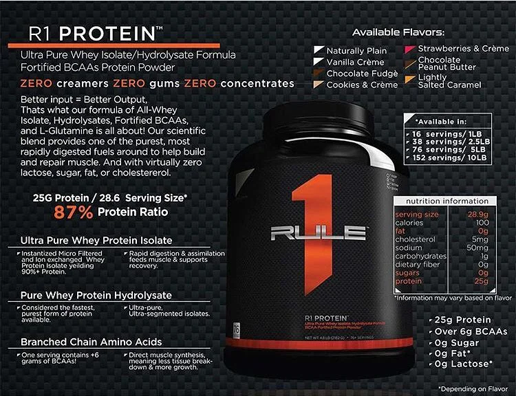 RULE 1 NUTRITION RULE 1 PROTEIN 5LBS