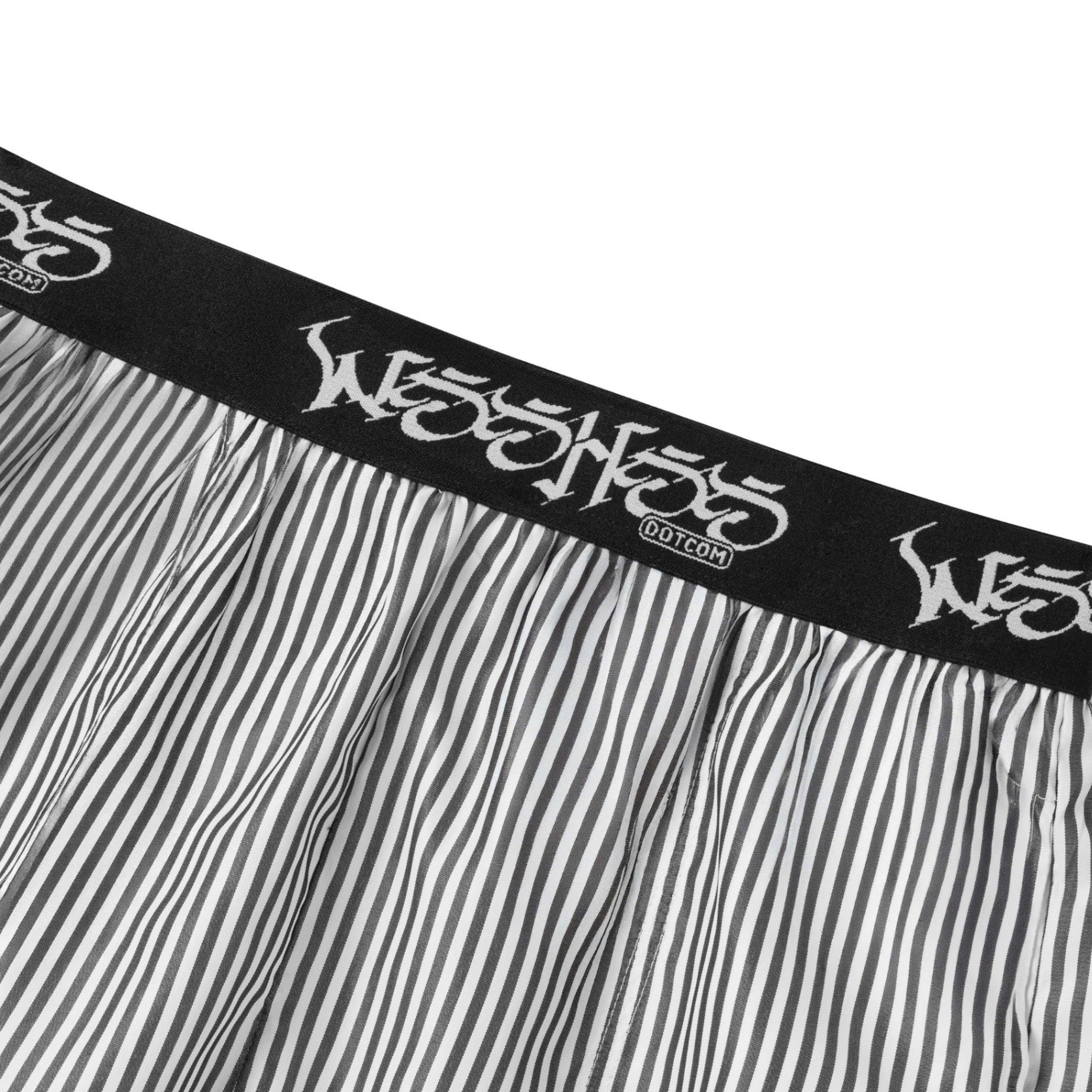 WHDC STRIPE BOXER SHORTS IN BLACK