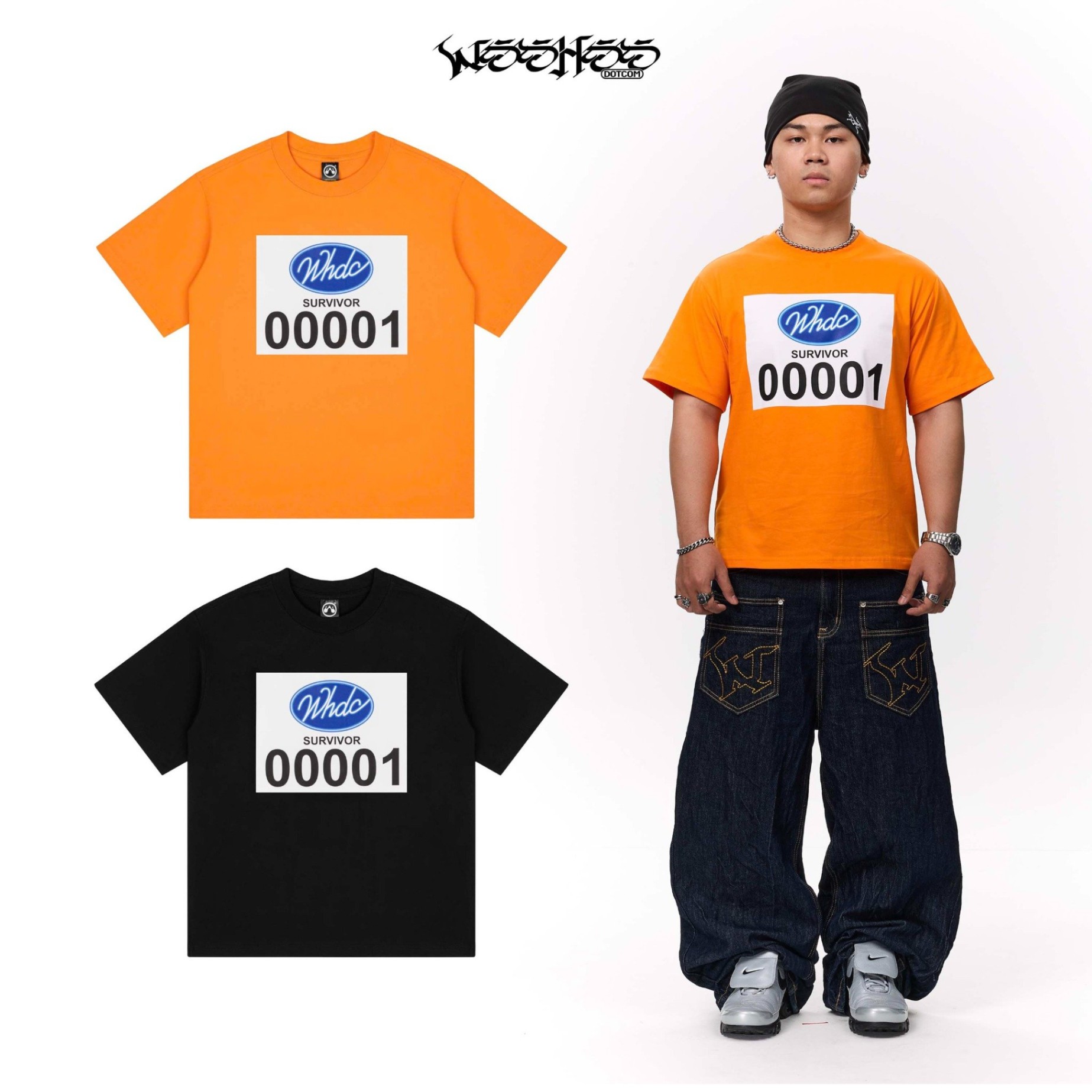 WHDC IDOL +1 SURVIVOR TEE IN ORANGE