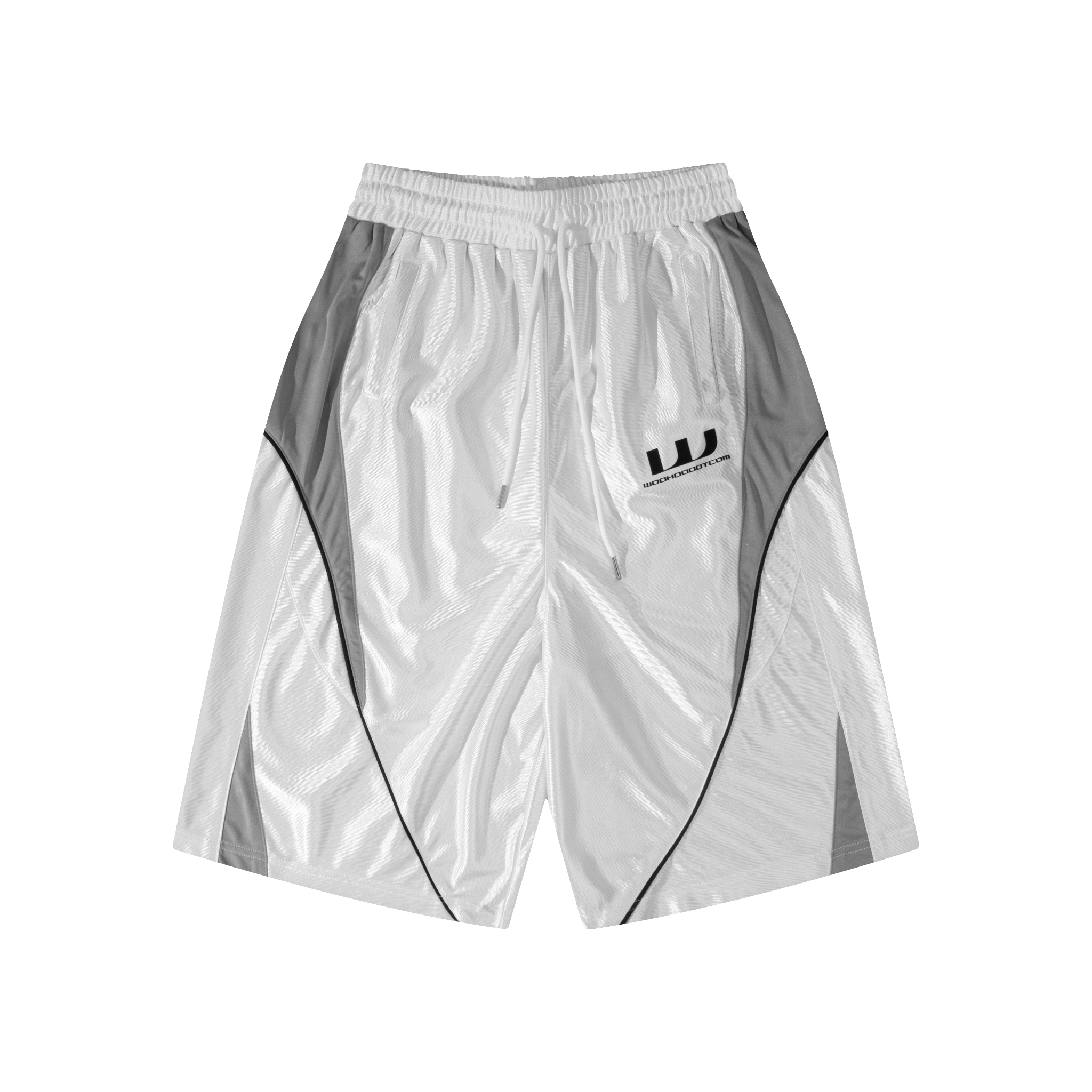 WHDC BAGGY BASKETBALL SHORTS IN WHITE