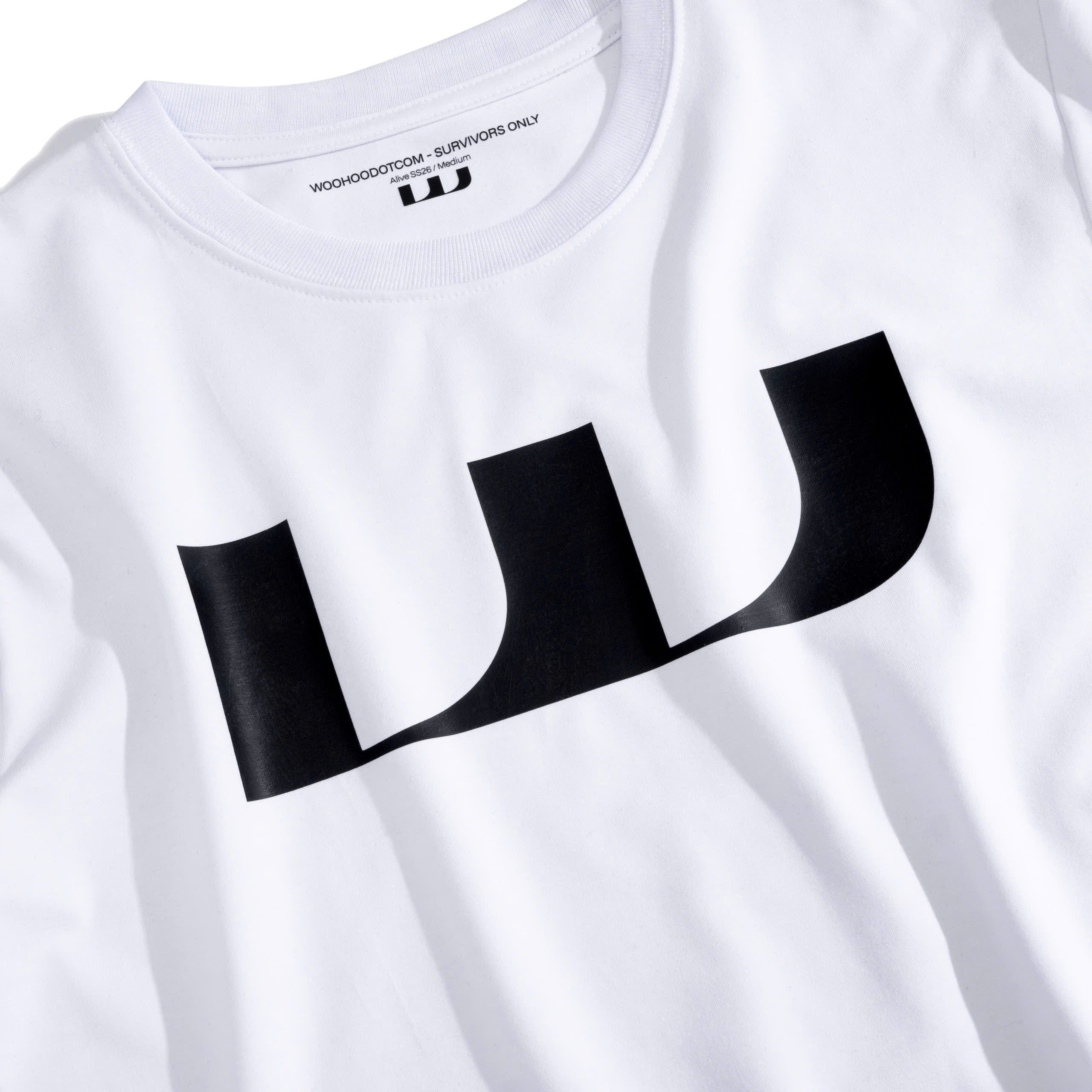 WHDC NEW ICONIC FITTED TEE IN WHITE / BLACK