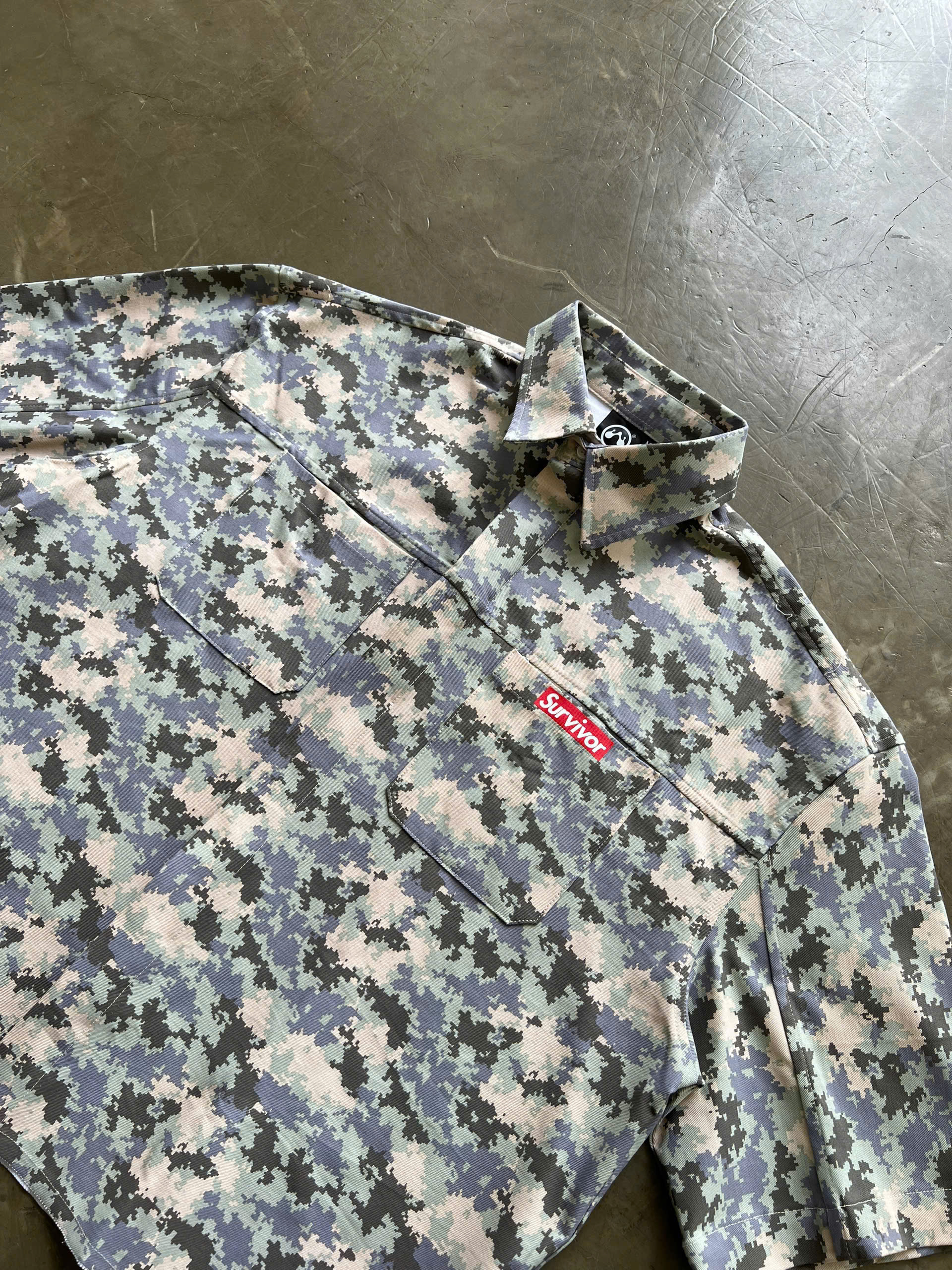 WHDC SRVIVR DIGITAL CAMO BOXY SHIRT