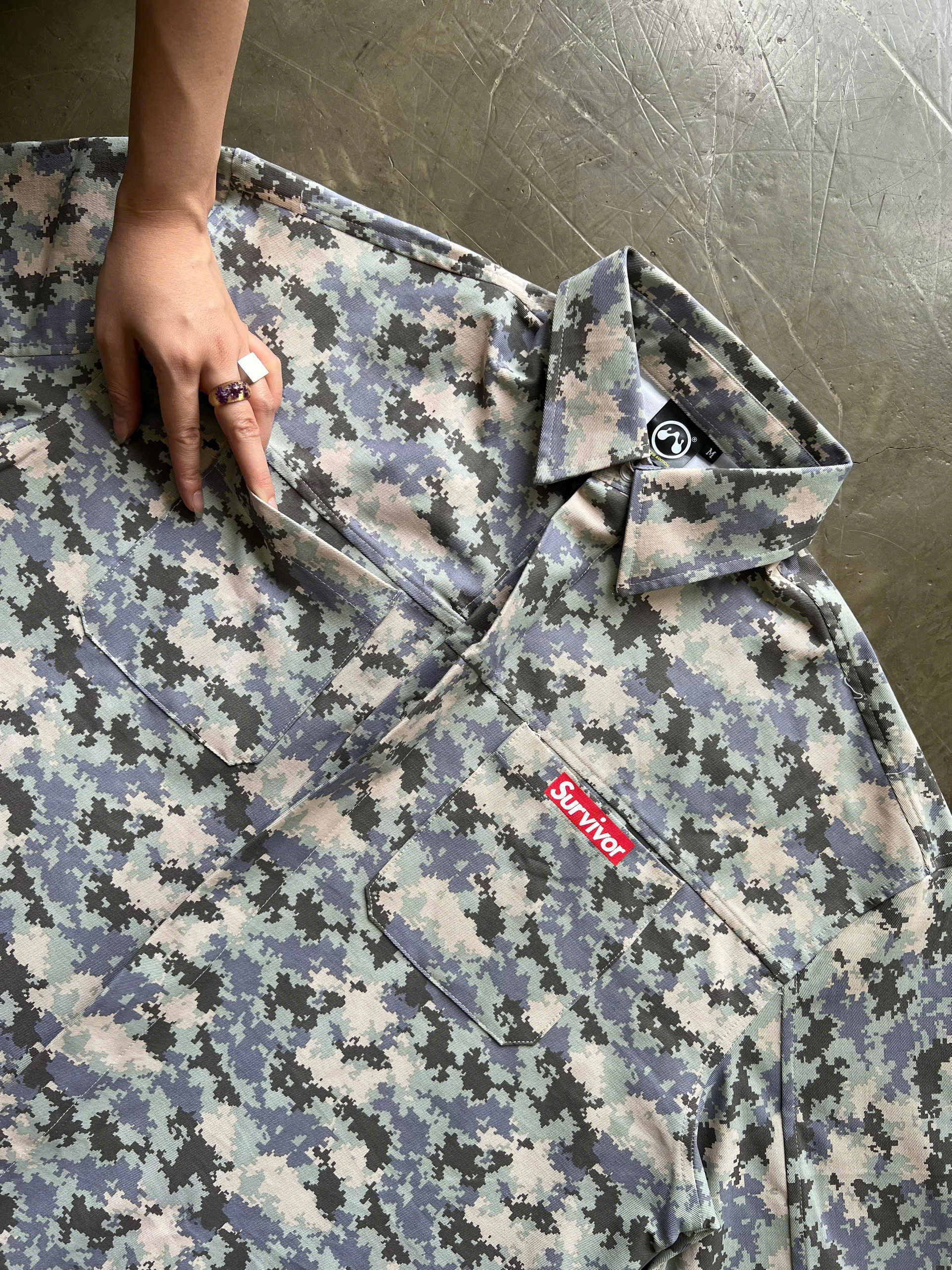 WHDC SRVIVR DIGITAL CAMO BOXY SHIRT