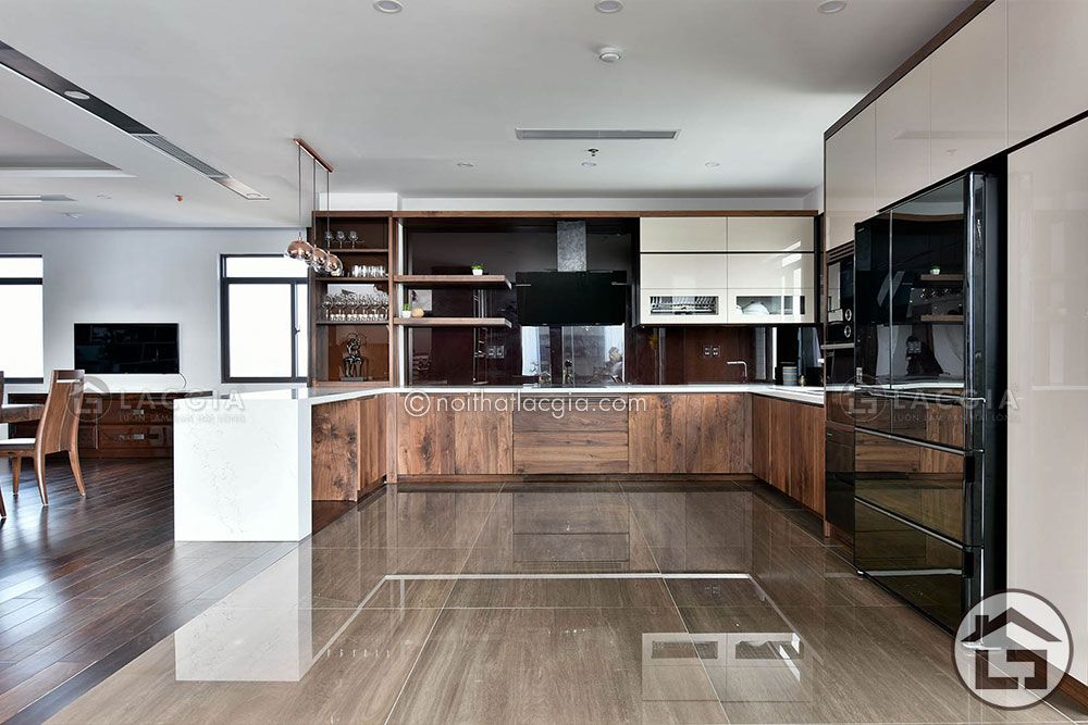 TỦ BẾP GỖ HIỆN ĐẠI TB06