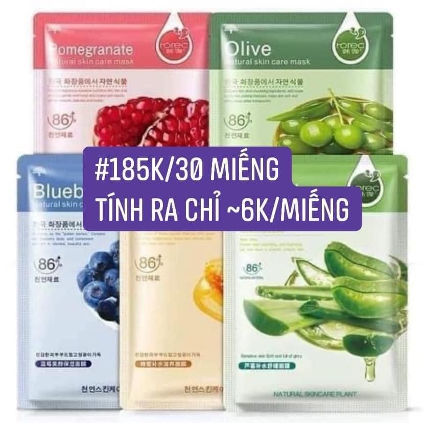 Mask hoa quả Bioaqua mix 30 miếng