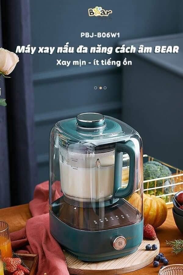 Máy sữa hạt chống ồn Bear màu xanh SPPBJ-B06W1