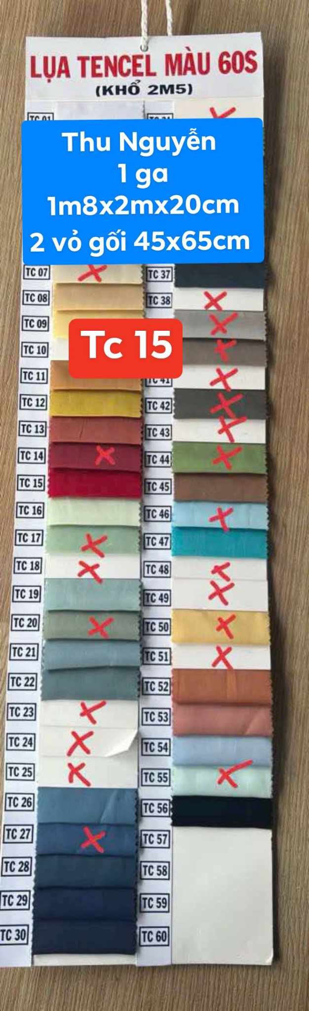 Tencel trơn TC15