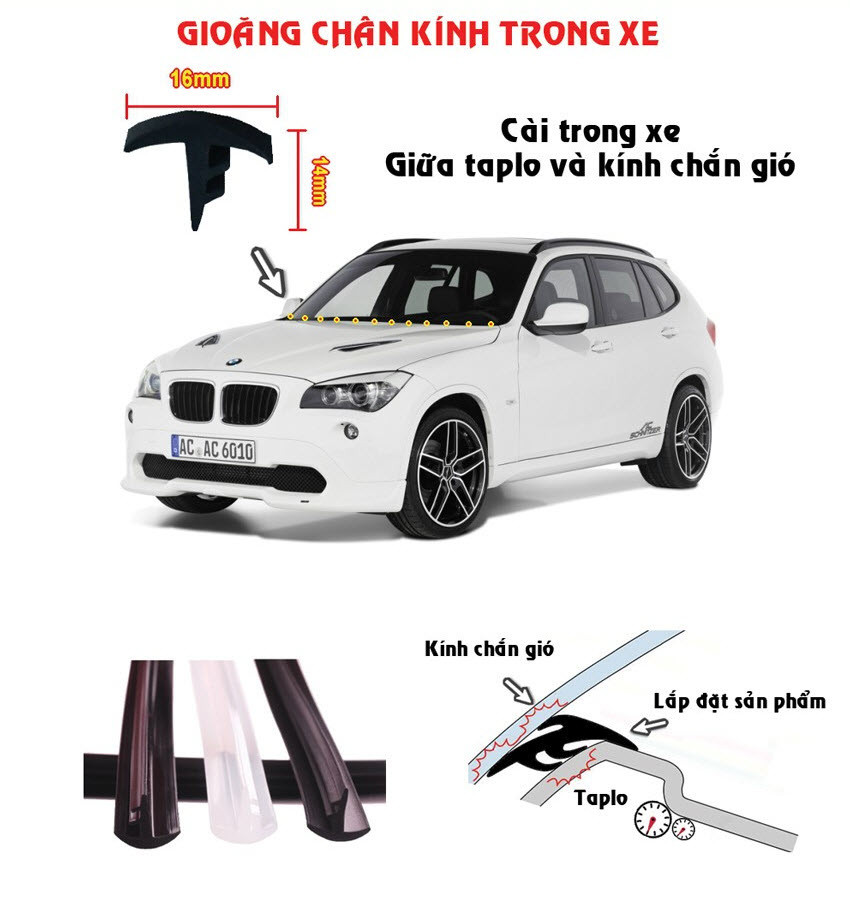 Gioăng cao su, ron cao su chống ồn cho Kia Cerato Sedan