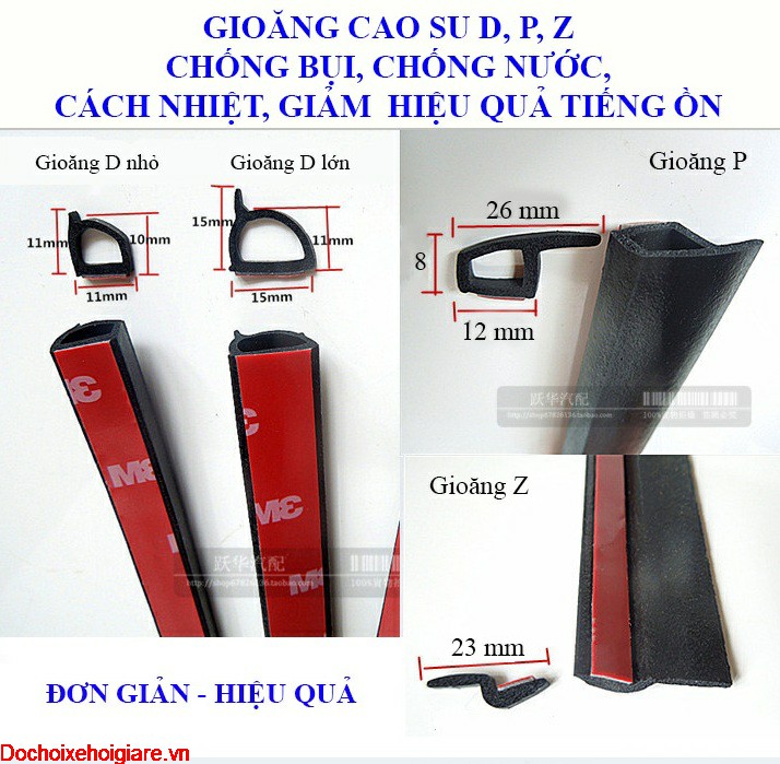 Bảng báo giá gioăng cao su cách âm chống ồn