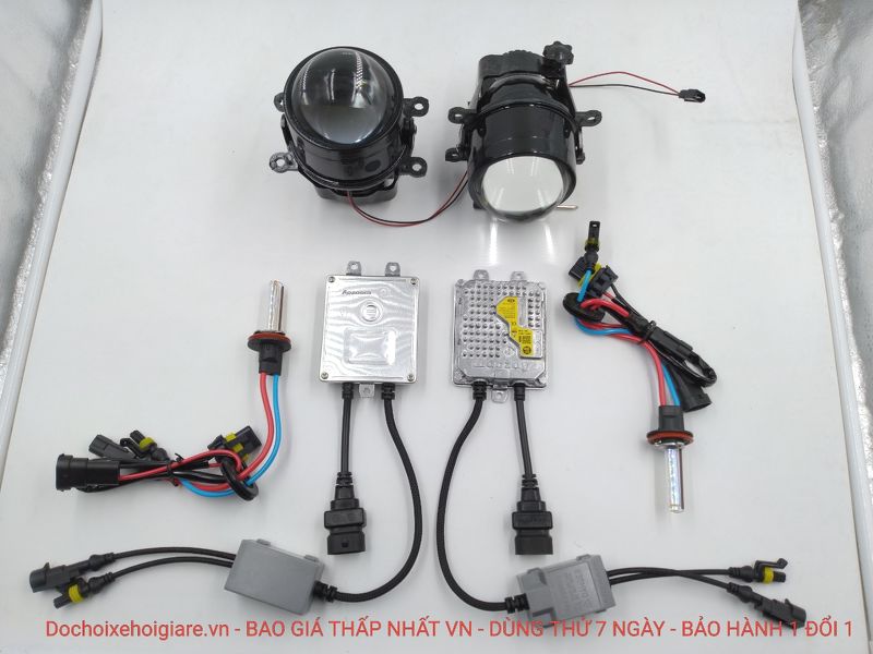 Đèn bi gầm xenon SBC 3.0 inch 55W 12V. Hai chế độ cốt pha. Tùy chọn màu sắc ánh sáng (6000K/4300K/3000K)