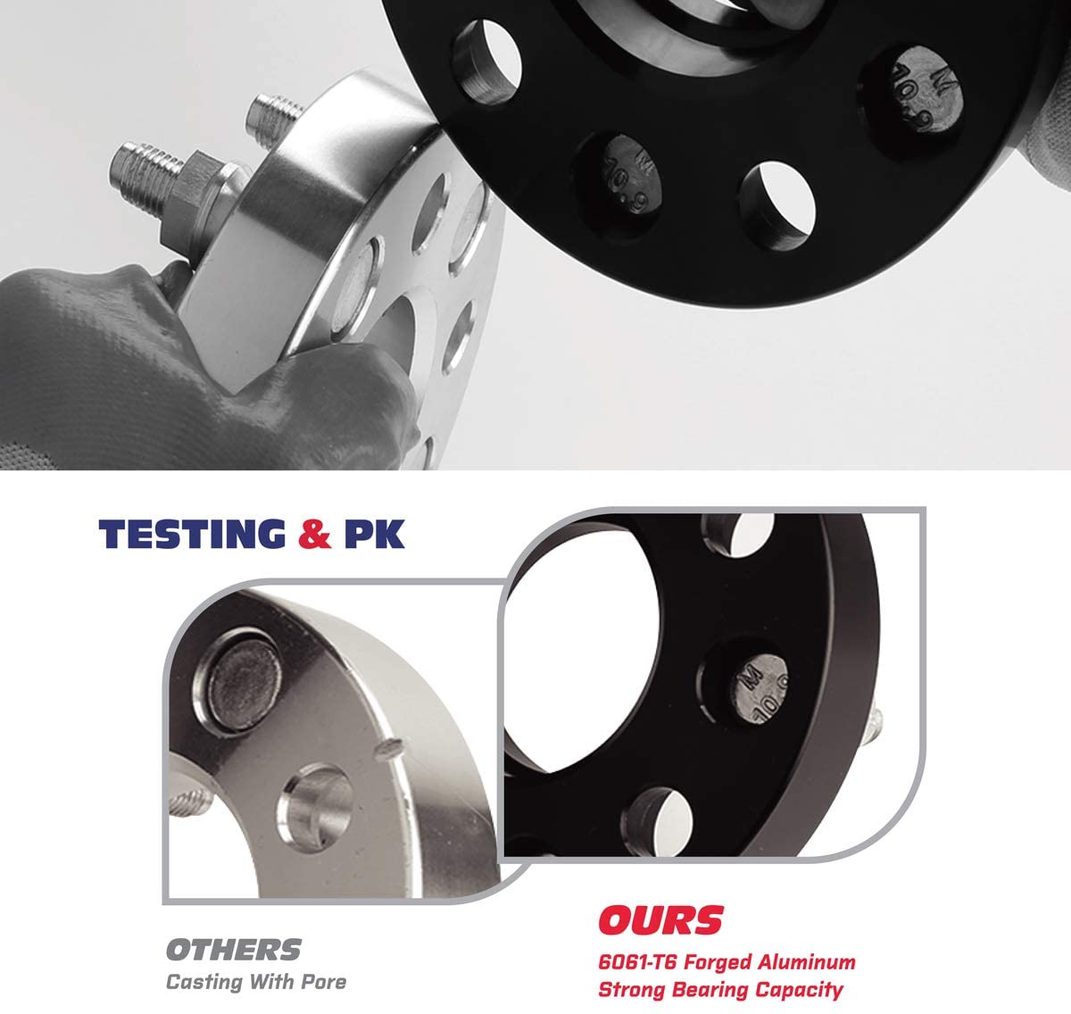 Wheel Spacers Adapter Miếng đệm lốp xe Chevrolet Colorado. Tấm đệm mở rộng bánh xe. Hợp kim nhôm 6061-T6. Kích thước 6x139x100mm