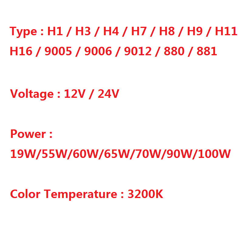 Bóng đèn pha Halogen ô tô 12V 24V FSL H1 H3 H4 H7 H8 H9 H11 H16 HB3-9005 HB4-9006 9012 880 881 19W 27W 55W 60W 70W 90W 100W