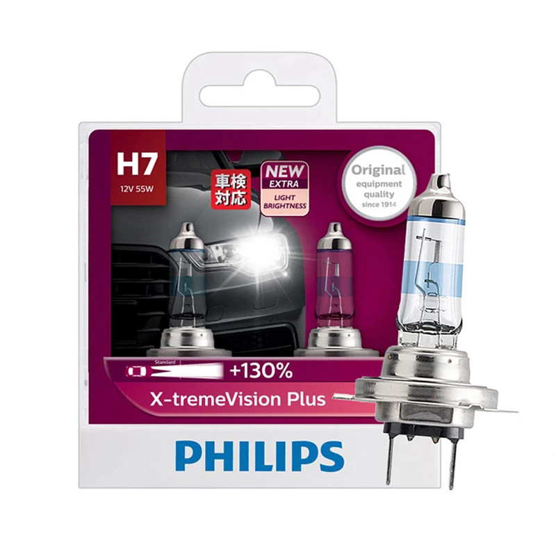 Bóng đèn pha Halogen ô tô Tăng Sáng Philips X-tremeVision Plus +130% H1 H3 H4 H7 HB3 HB4 9005 9006 12V 55W 60W 65W