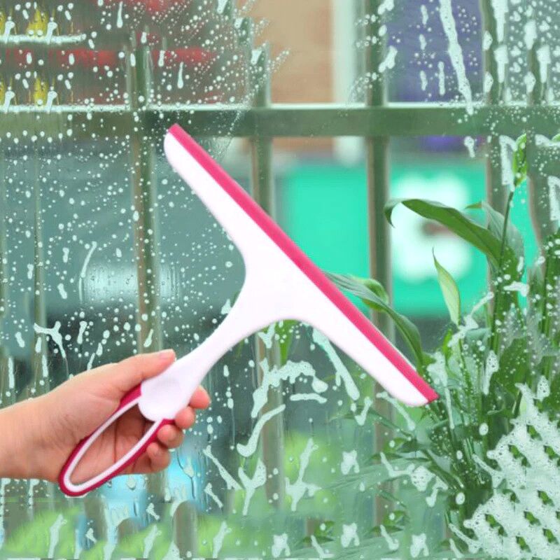 Dụng cụ gạt nước lau kính cửa sổ căn hộ, kính xe ô tô bằng Silicone dẻo chống xước loại tay cầm chữ T