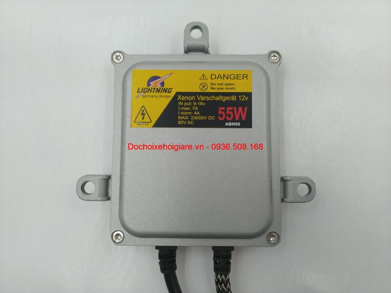 Ballast Xenon Lightning 55W Tia Chớp ABN06. Tăng phô chấn lưu điện tử cho bóng đèn Xenon ô tô xe máy