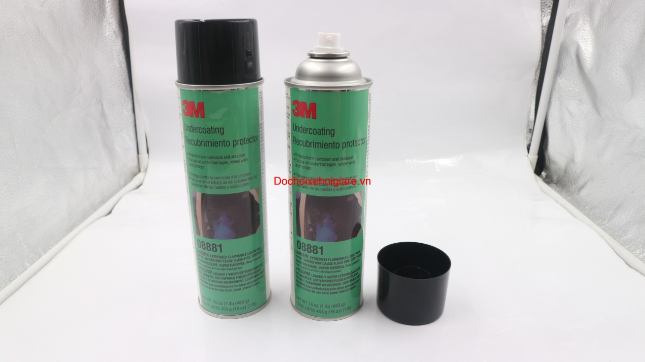 Chai xịt cao su non cách âm chống rỉ sét gầm xe ô tô 3M Undercoating 453g. Màu đen