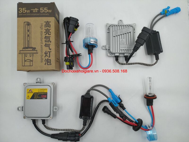 Bộ đèn Xenon Ballast HID Lightning 55W 12V. Bảo hành 3 năm