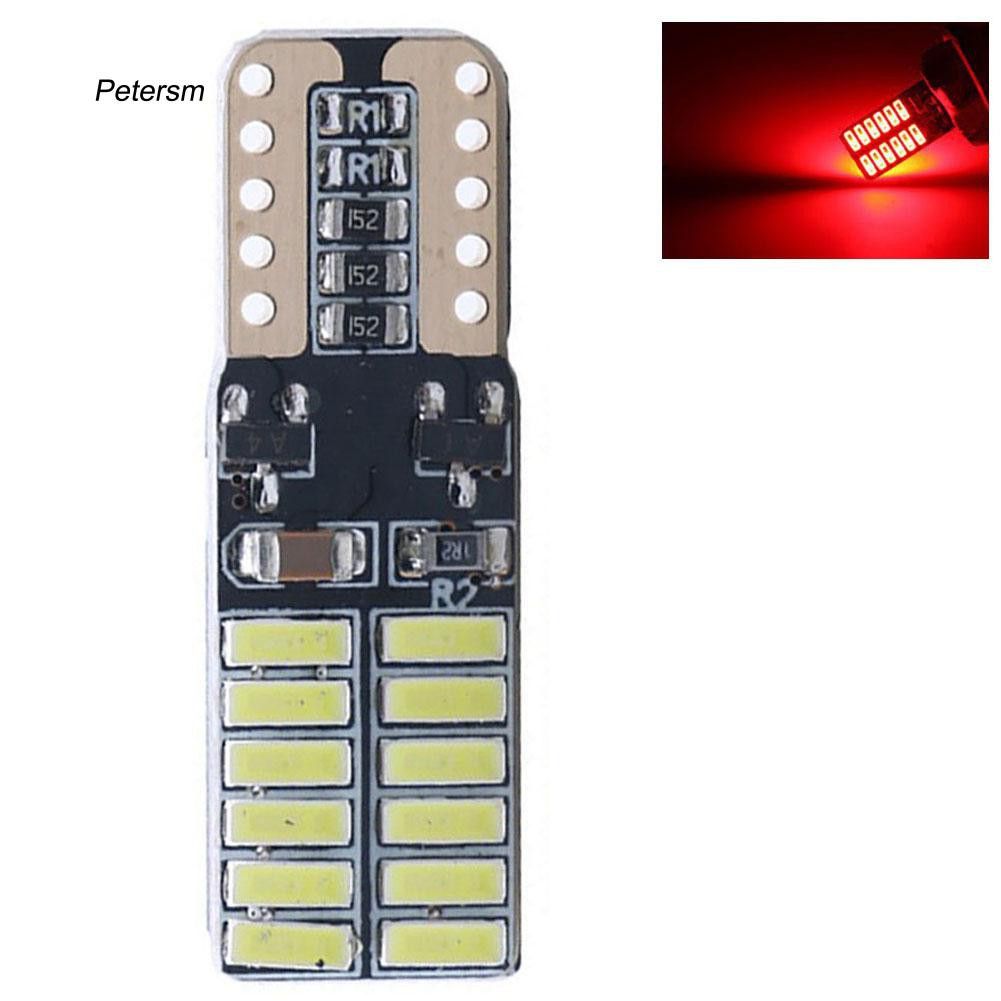 Bóng led demi, biển số, nội thất chân T10. Mạch hàn Robot siêu bền, 24 chip led 4014 siêu sáng