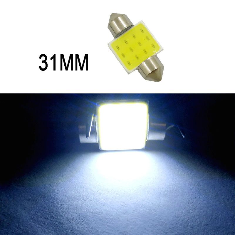 Đèn led trần ô tô giá rẻ chip led COB, không có cánh tản nhiệt. 31mm 36mm 39mm 41mm