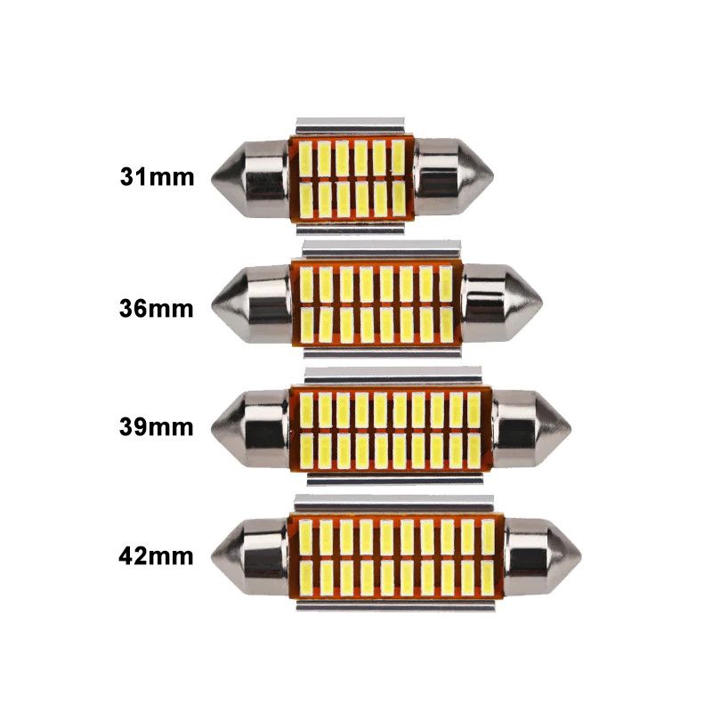 Đèn led trần xe ô tô siêu sáng chip led 4014 có cánh nhôm tản nhiệt. 31mm, 36mm, 39mm, 41mm