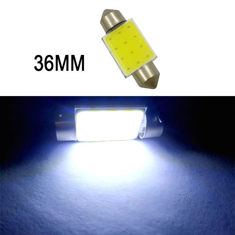 Đèn led trần ô tô giá rẻ chip led COB, không có cánh tản nhiệt. 31mm 36mm 39mm 41mm