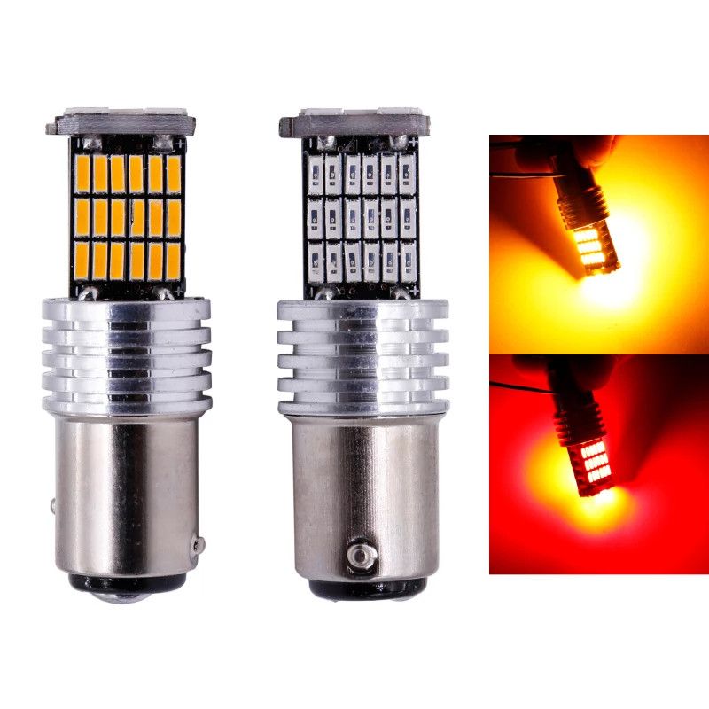 Bóng led tăng sáng đèn lùi, phanh thắng, hậu, xi nhan ô tô. 45 nhân chip led SMD 4014 đầy đủ chuẩn chân T15 T20 T25 T1156 T1157