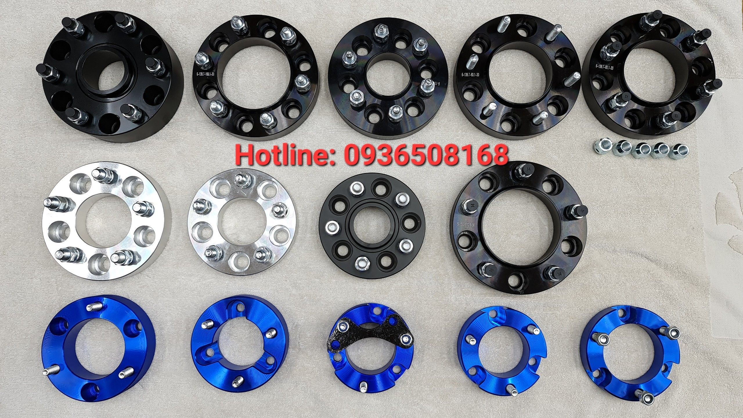 Miếng Đệm Mở Rộng Lốp Xe Toyota Zace - Wheel Spacers Hợp Kim Nhôm - Có Gờ Định Tâm