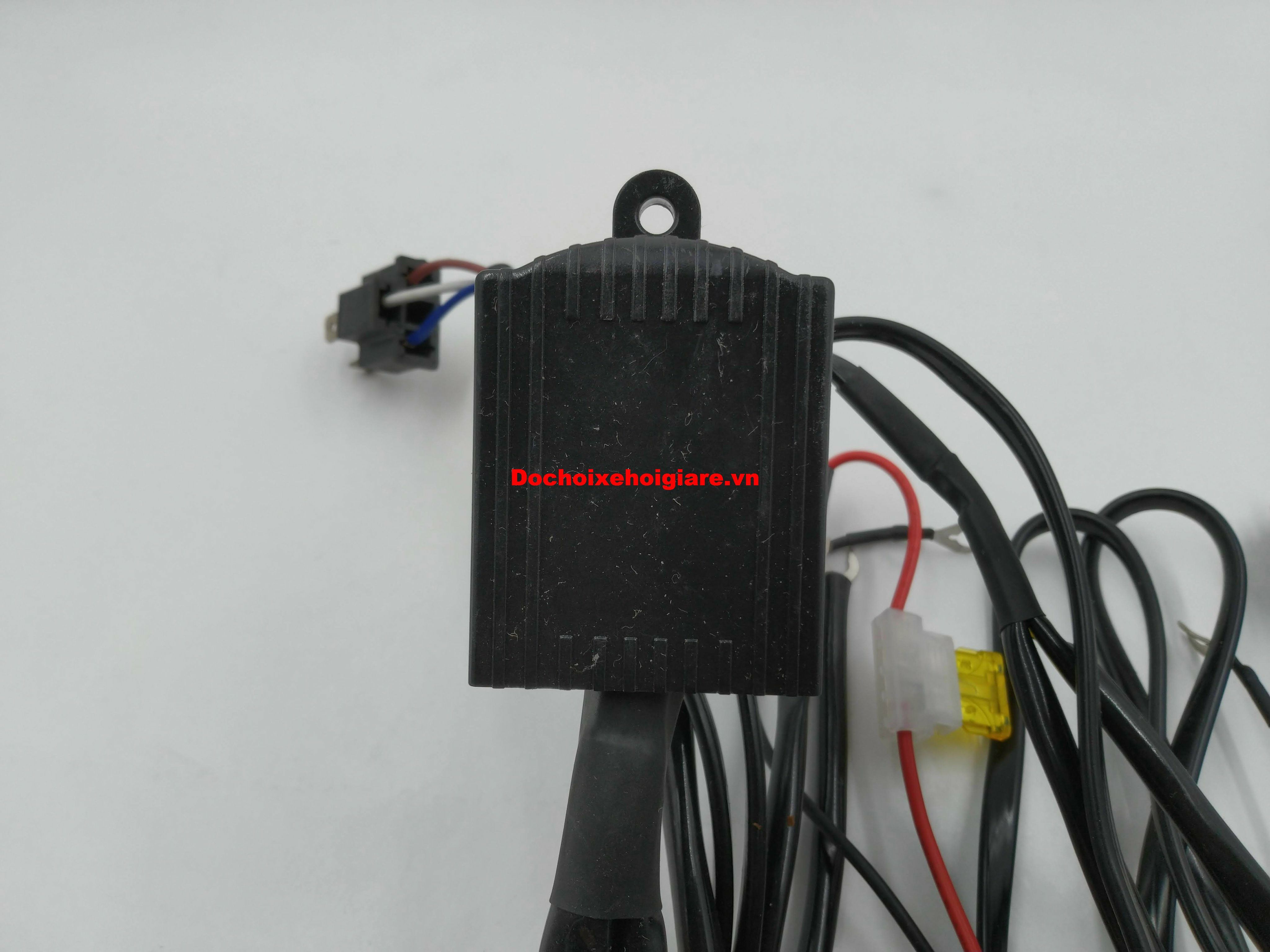 Rơ Le H4 12V lấy nguồn tại bình ắc quy, loại phổ thông - Relay dây giật điều khiển đèn bi gầm độ, bi pha độ, bóng xenon H4