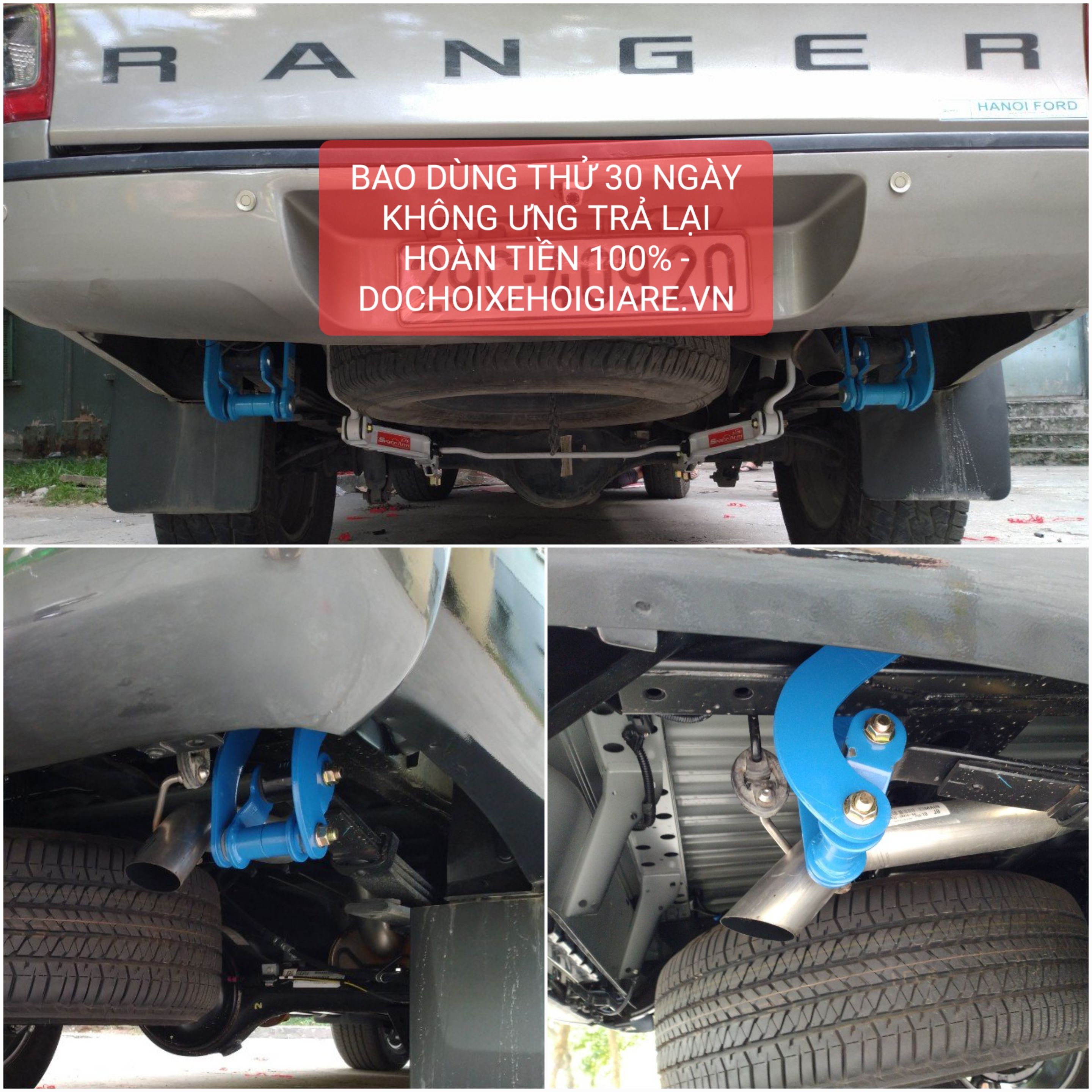 Độ cùm nhíp chống giật cho xe bán tải Ford Ranger JS1 Thailand