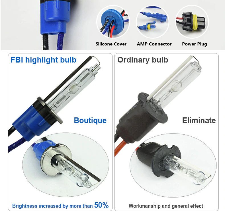 Bóng đèn pha xenon Lightning 55W H1 H3 H4 H7 H11 9005 9006 9012 880 881 D2H 12V 24V