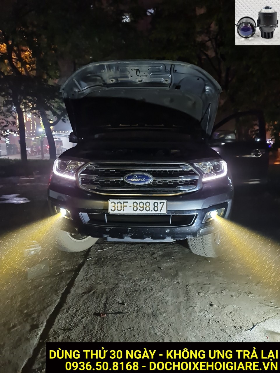 Bi Gầm Led 3 Màu Cho Ford Everest 2019. Bao Giá Tốt Nhất. Bao Dùng Thử 30 Ngày