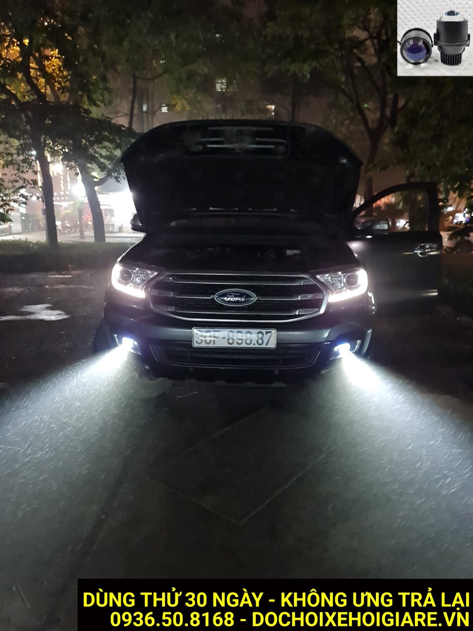 Bi Gầm Led 3 Màu Cho Ford Everest 2019. Bao Giá Tốt Nhất. Bao Dùng Thử 30 Ngày